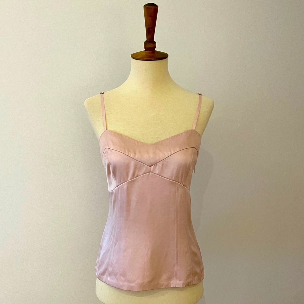 Vintage Banana Republic 100% Silk Sweetheart Camisole with Side Zipper - Size 2